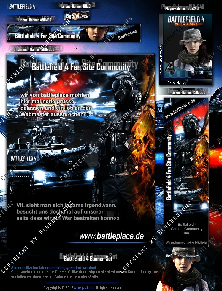 Battlefield 4 Banner Set - Banner - ClanDesigns